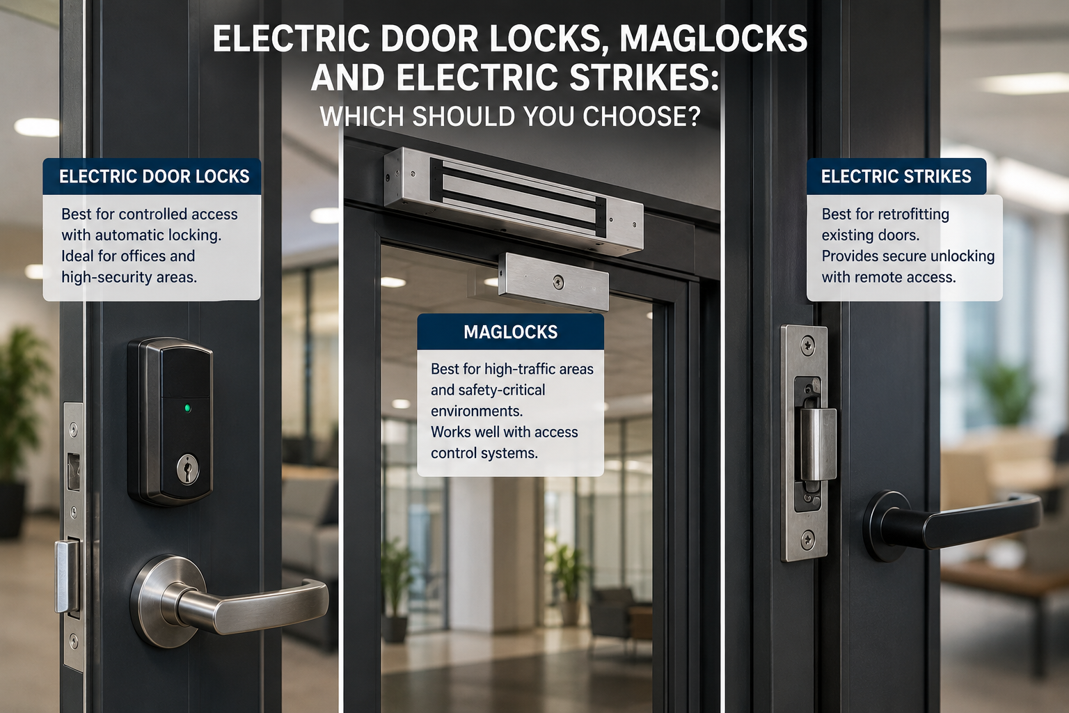 Electric Door Locks, Maglocks and Electric Strikes: Which Should You Choose?